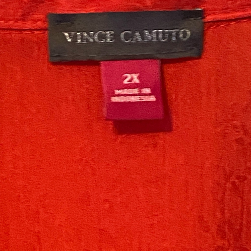 Vince Camuto Vibrant Red Ruffle Blouse - Picture 4 of 6